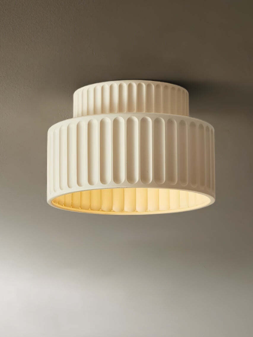 White Resin Rim Acrylic Ceiling Lamp IP20 Environment Indoor