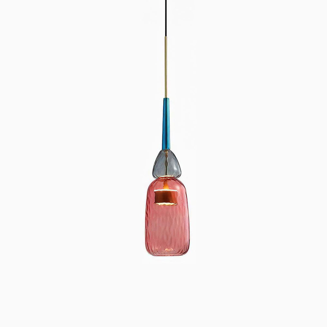 Iron Glass Chandelier Light - Colorful Candy Hand Blown Mixed Color