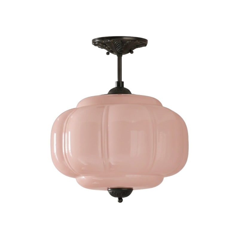Eloise Vintage Pendant Light - Glass Semi-Flush Mount for Kitchen