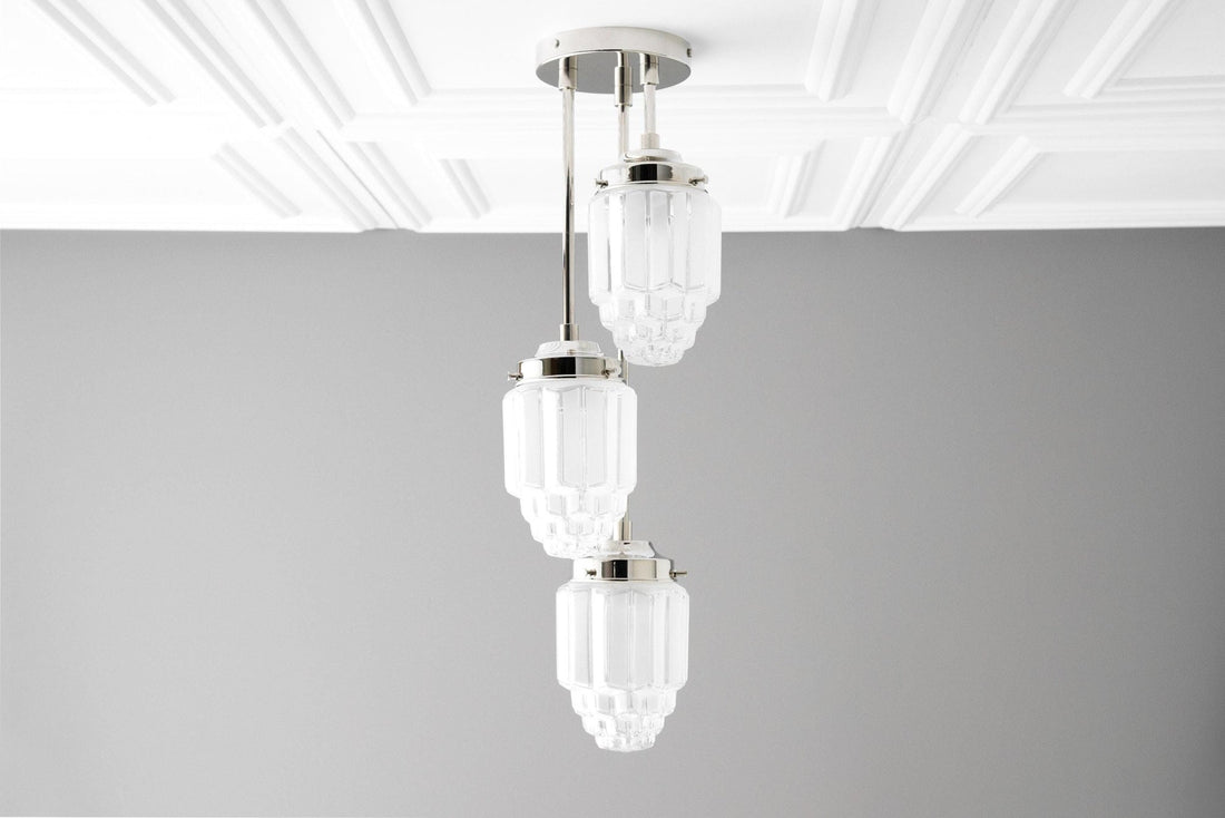 Tierlux Glass Pendant Light - Art Deco Globe Design