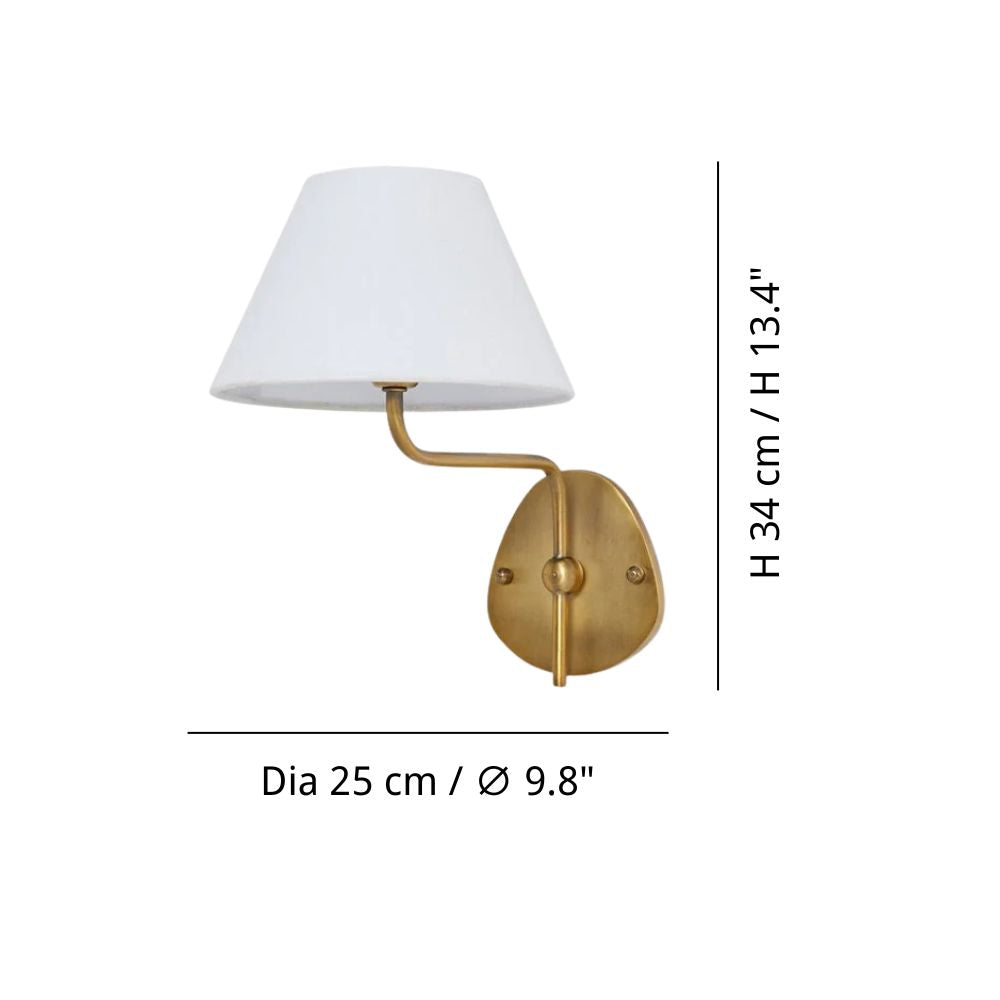 Fabric Double Wall Sconce - Elegant Swan Neck Wall Lights for Bedroom
