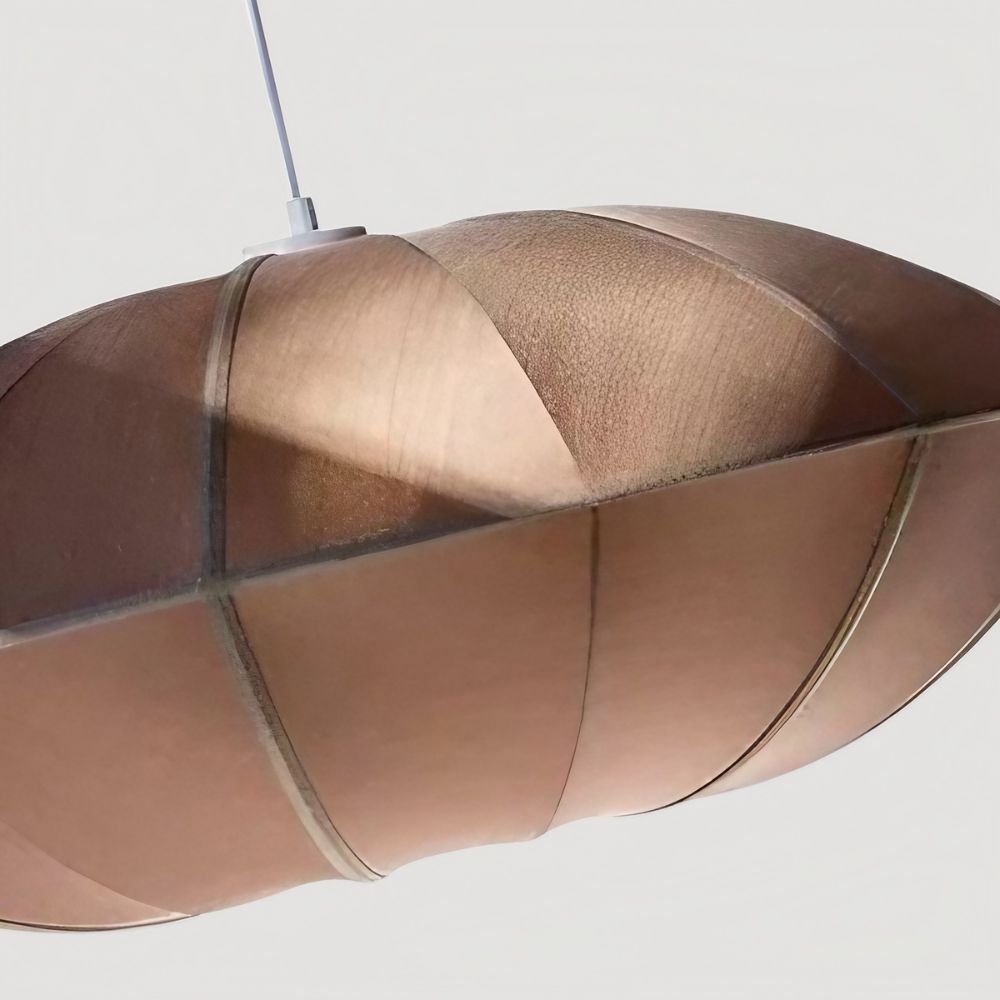 Suspension en soie - Abat-jour en tissu blanc style nordique