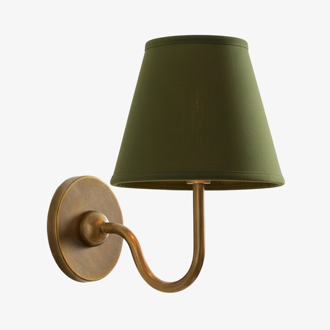 Luvora Pleated Linen Wall Lamp – Vintage Brass Wall Light for Living Rooms