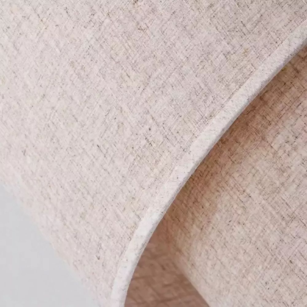 Fabric Flush Mount Light - Handcrafted Linen Drum Shade Pendant Lamp