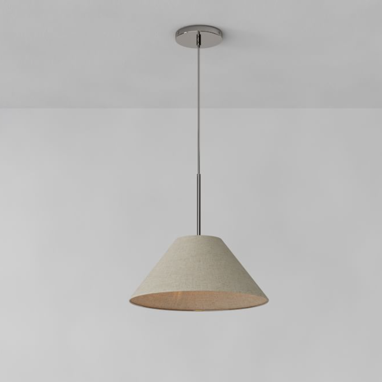 Conica Cone Fabric Pendant Light - Metal Adjustable Lamp for Bedroom