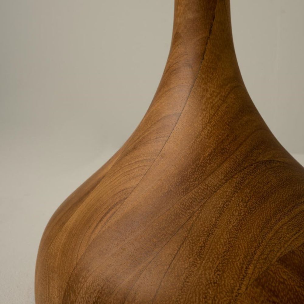 Wood Table Lamp - Natural Farmhouse Style Base