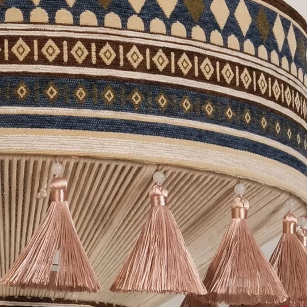 Bohemian Fringe Pendant Light - Lantern Cotton Light for Living Spaces