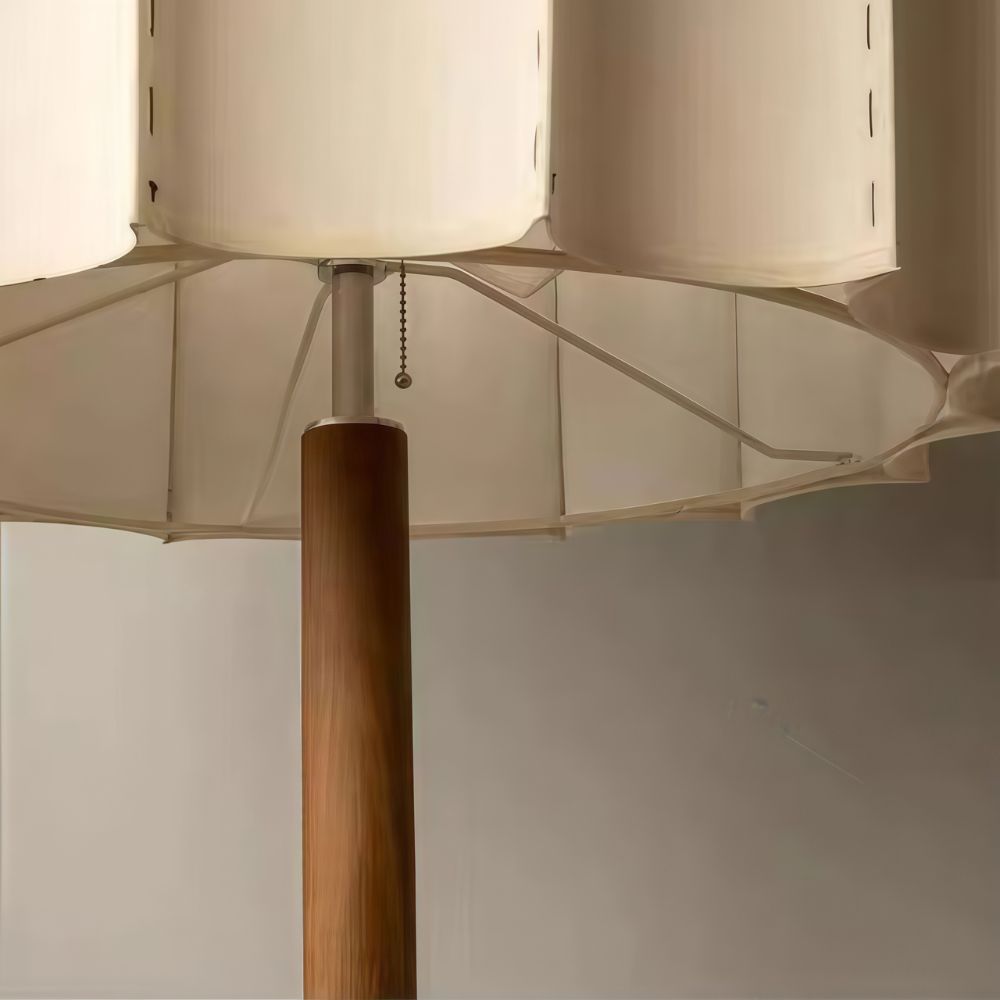 Wood Table Lamp - Natural Farmhouse Style Base