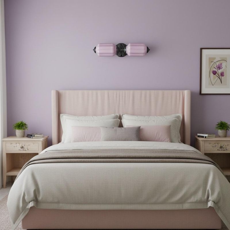 Applique murale vintage Eloise - Applique avec abat-jour en verre lanterne pour couloir