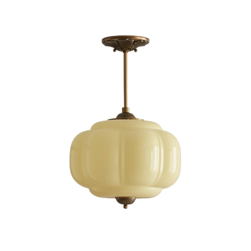 Eloise Vintage Pendant Light - Glass Semi-Flush Mount for Kitchen