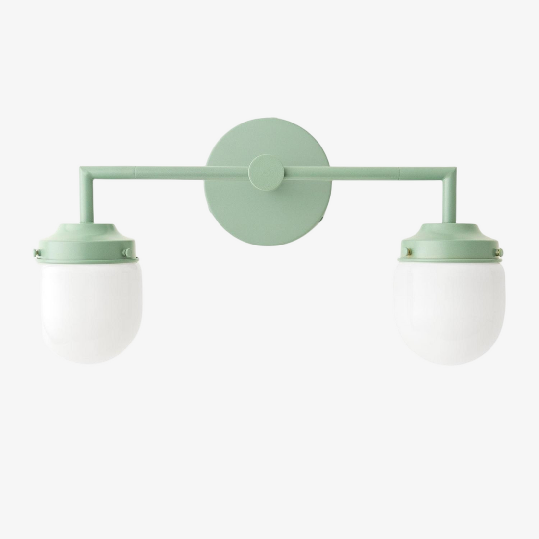 Opalume Glass Double Vanity Light - Vintage Style Bathroom Double Wall Lighting