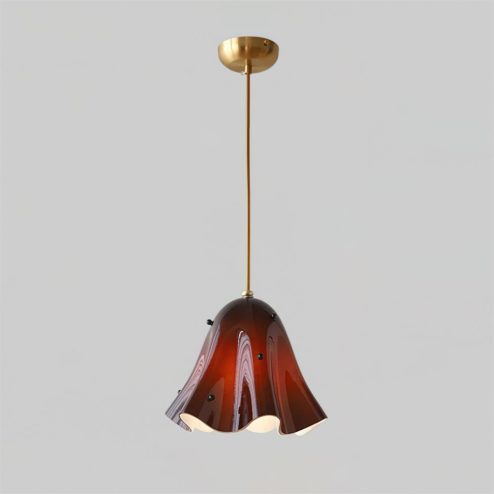 Bellina Artistic Glass Pendant Light - Modern Bloom Inspired Hanging Ceiling Lamp