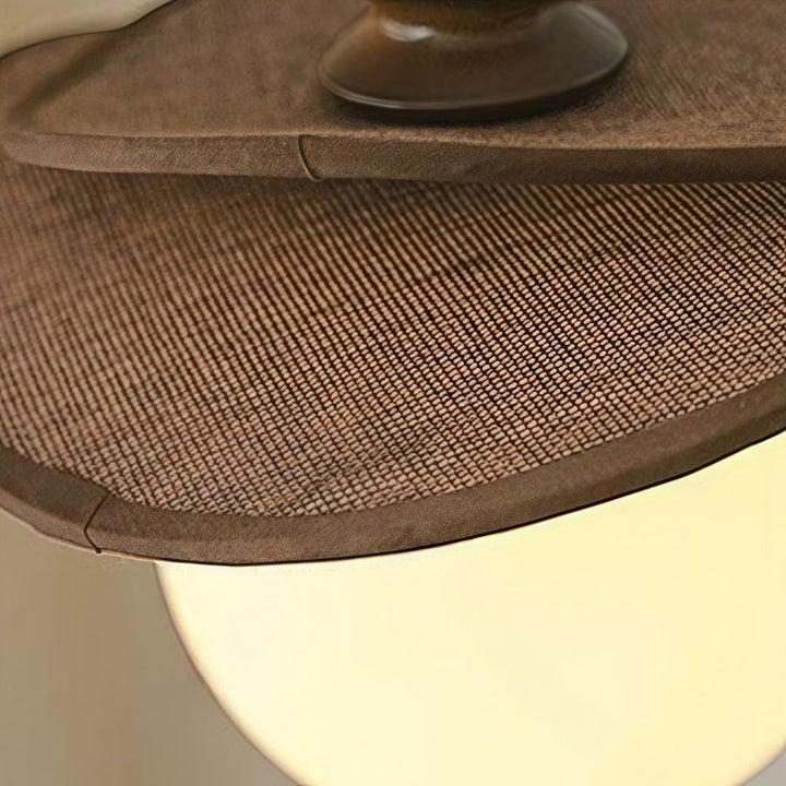 Vintage Raffia Sconce - Tiered Glass Globe Wall Lamp for Bedroom