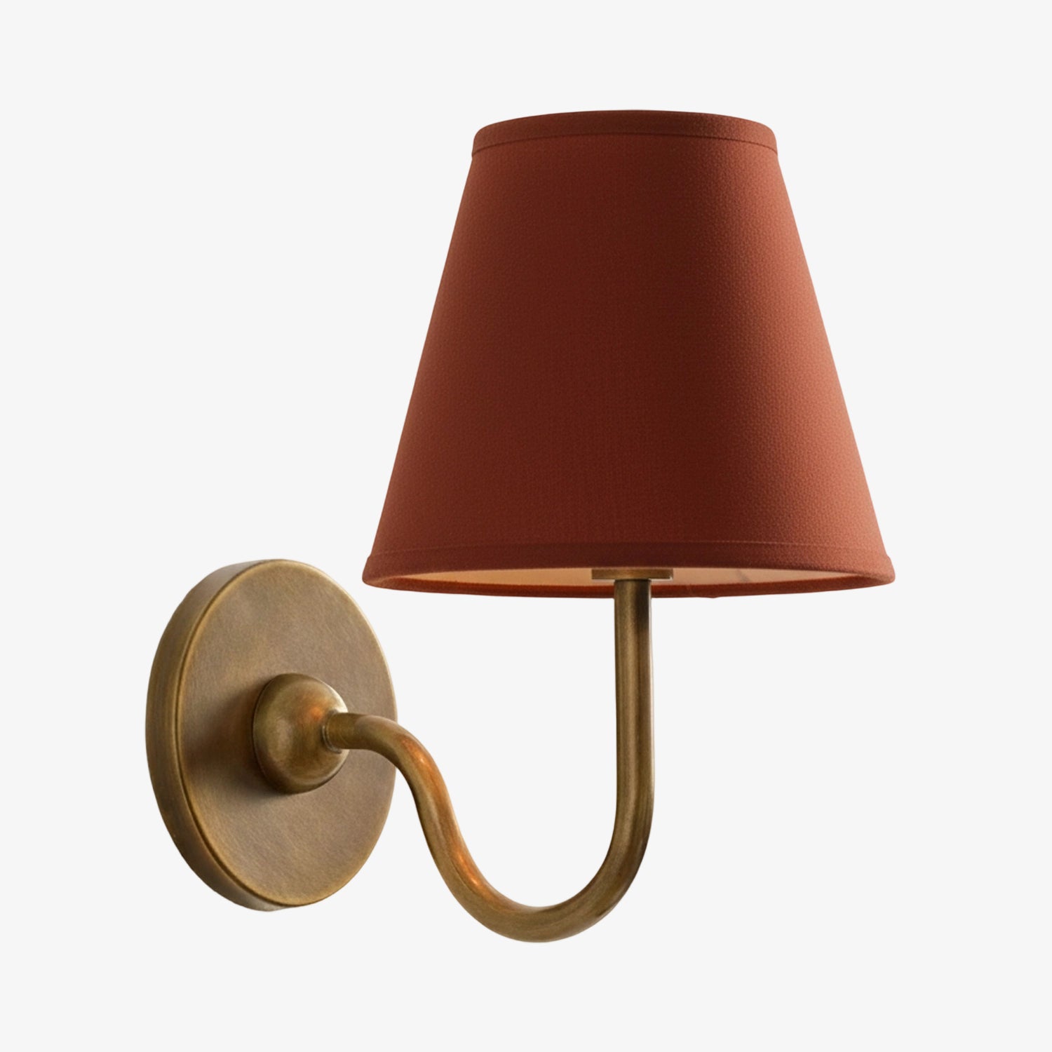 Luvora Pleated Linen Wall Lamp – Vintage Brass Wall Light for Living Rooms
