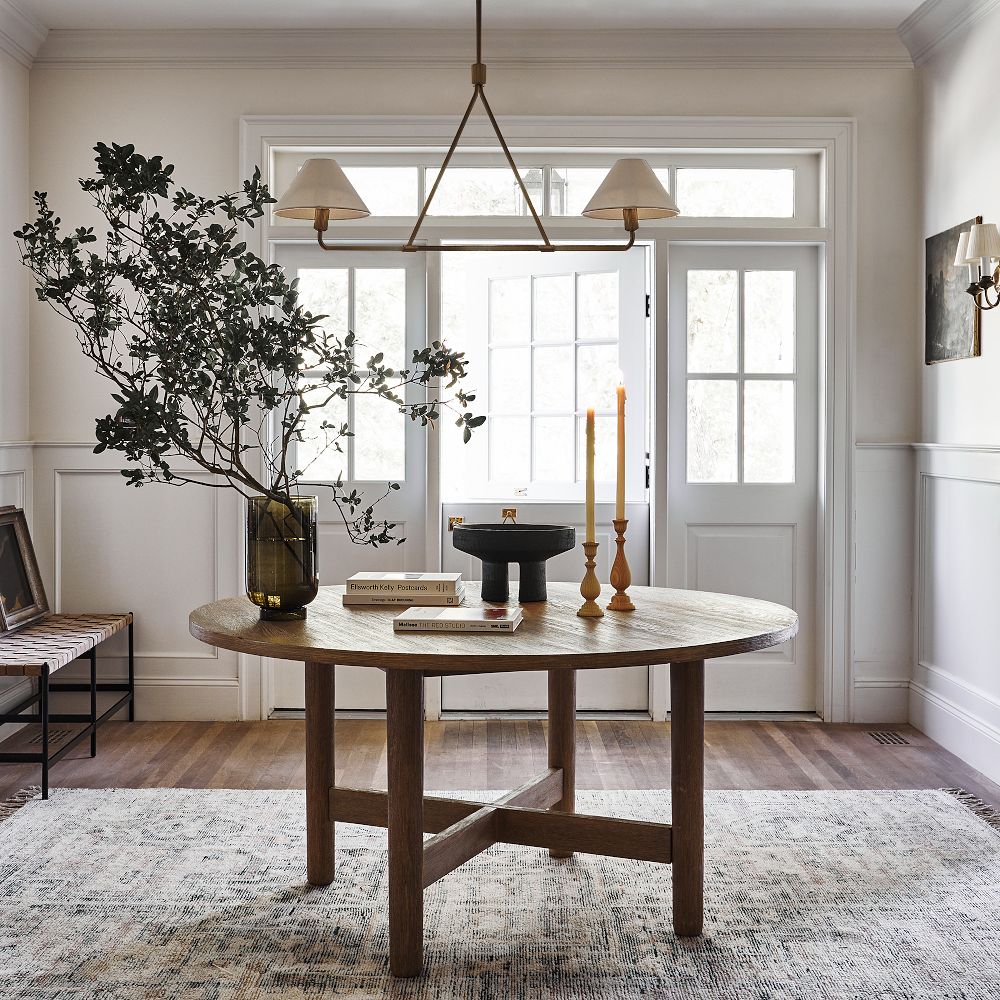 Diora Linen Adjustable Chandelier - Metal Modern Fixture for Living Room