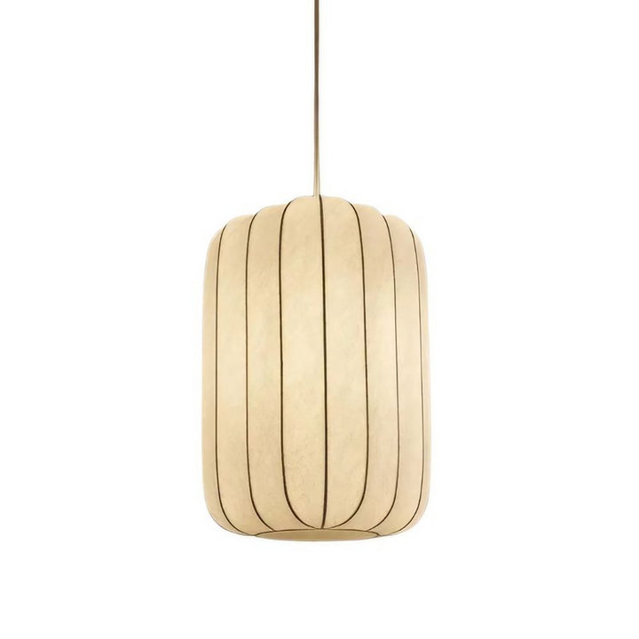Suspension en tissu - Design style lanterne à abat-jour doux