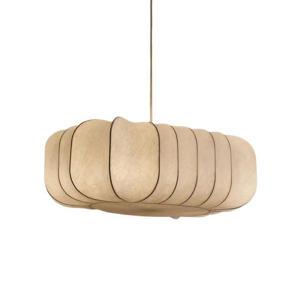 Suspension en tissu - Design style lanterne à abat-jour doux