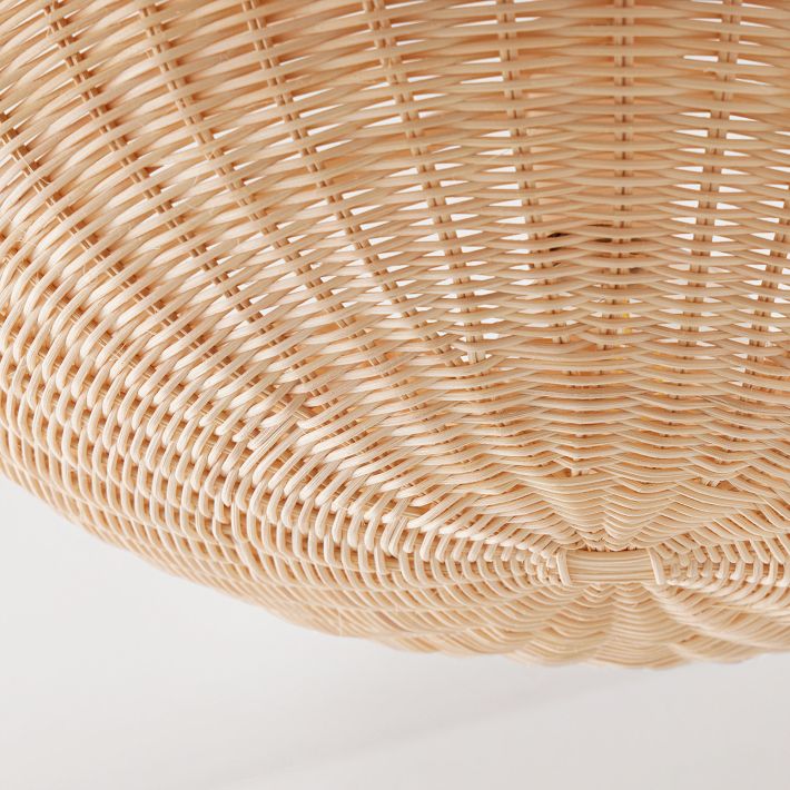 Olvara Rattan Bubble Flush Mount - Chic Ceiling Lamp for Home