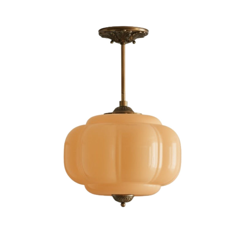 Eloise Vintage Pendant Light - Glass Semi-Flush Mount for Kitchen