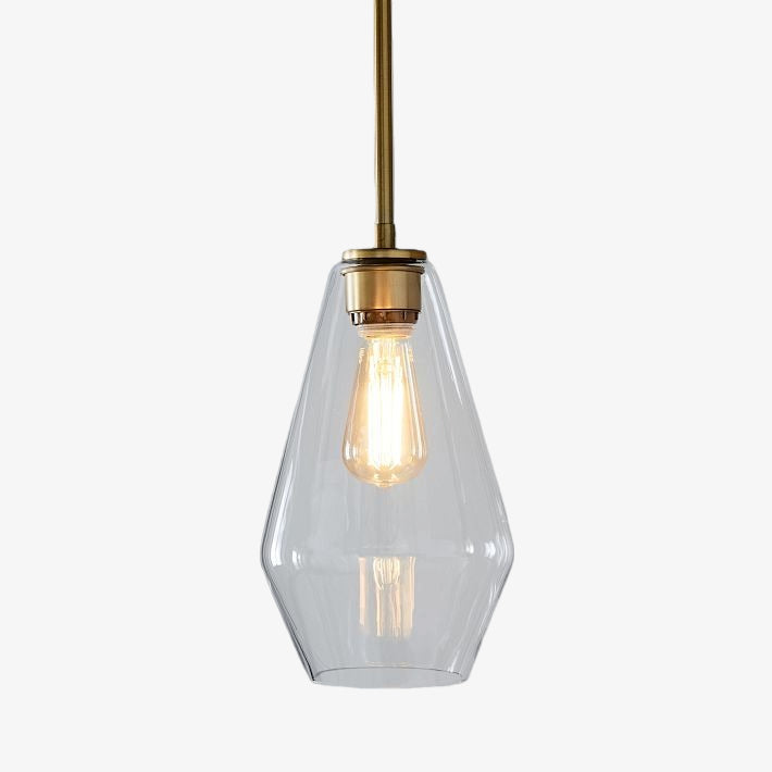 Merin Transparent Glass Sculpture Geometric Pendant light