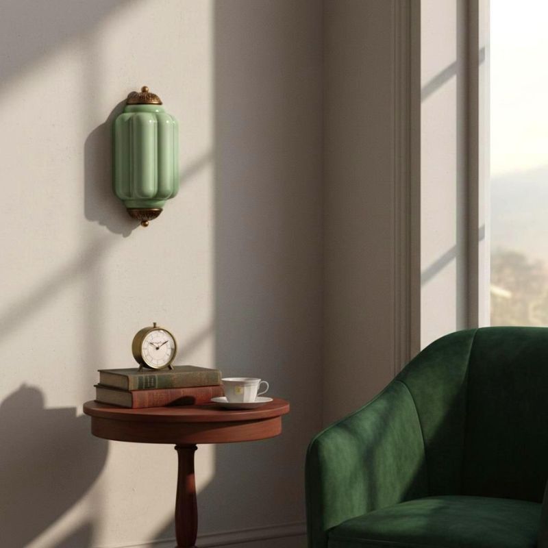 Eloise Vintage Wall Sconce - Milk Glass Flush Mount for Bedside