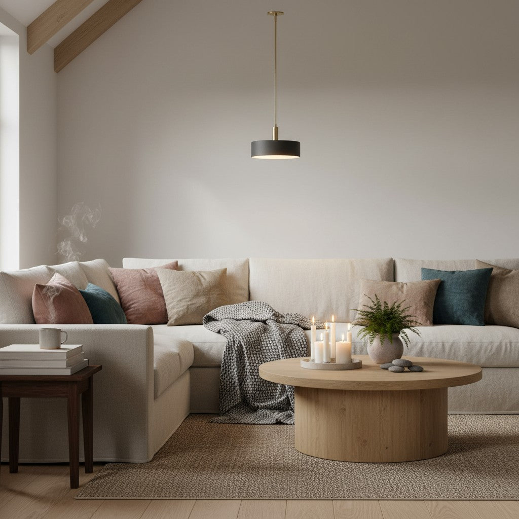 Cerova Modern Ivory Porcelain Pendant Light – Soft Organic Design for Kitchen Island