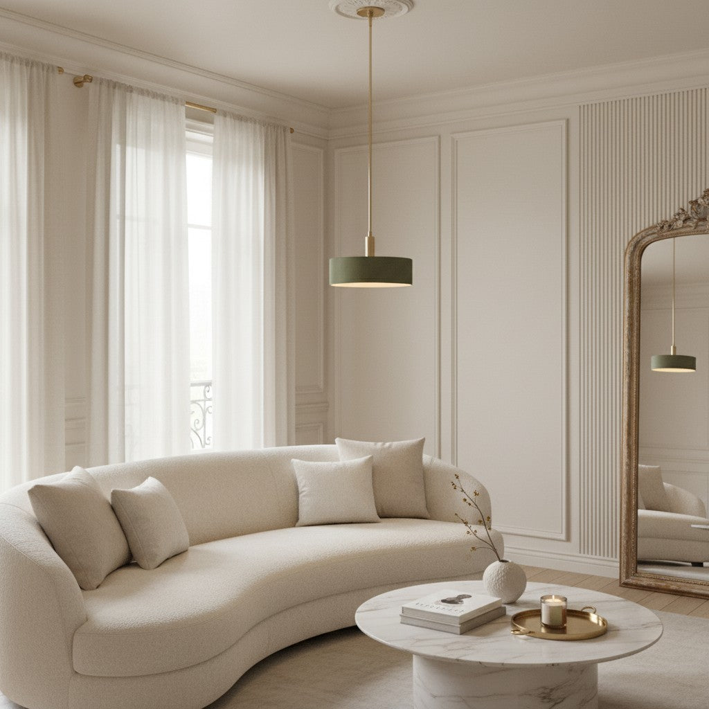 Cerova Modern Ivory Porcelain Pendant Light – Soft Organic Design for Kitchen Island