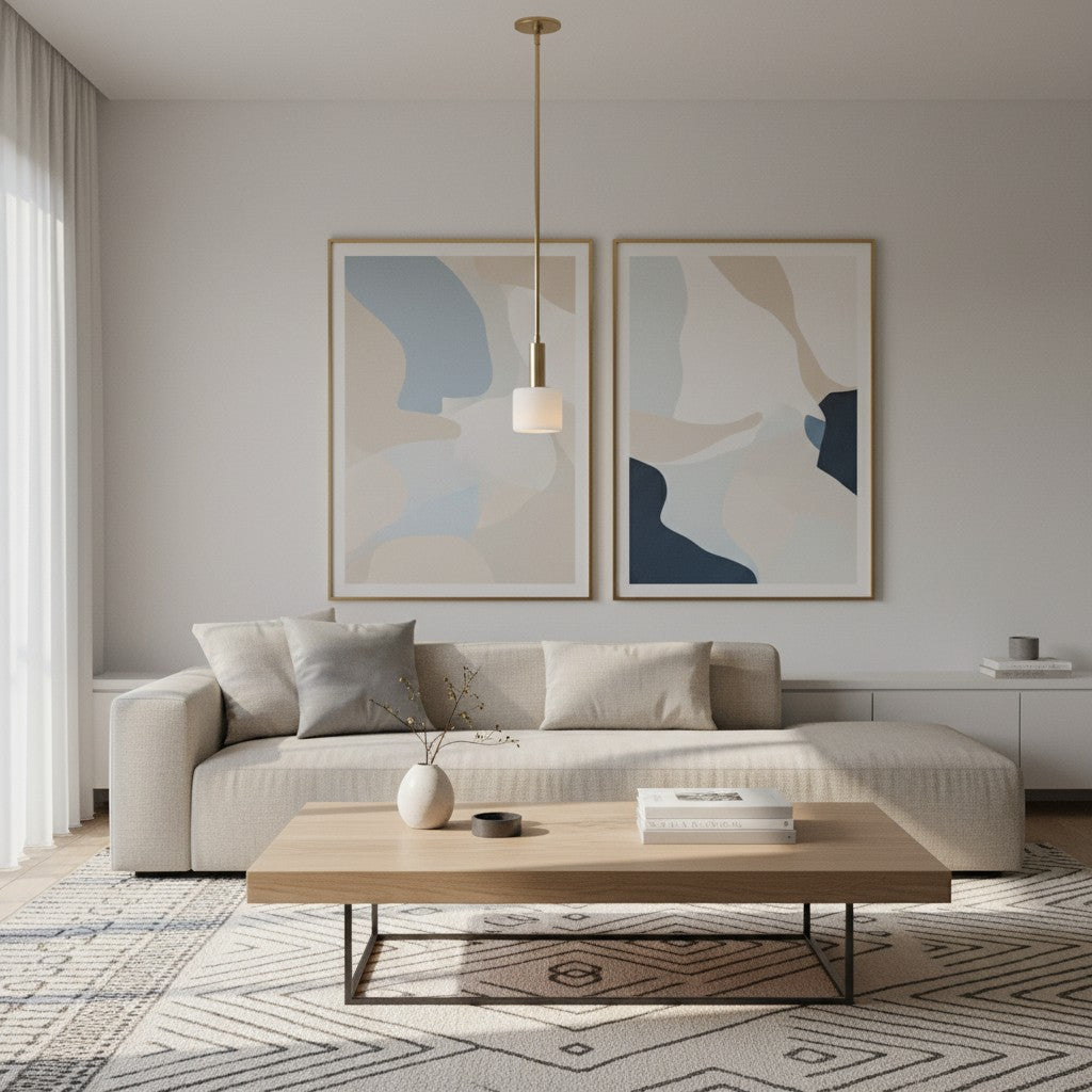 Cerova Modern Ivory Porcelain Pendant Light – Soft Organic Design for Kitchen Island