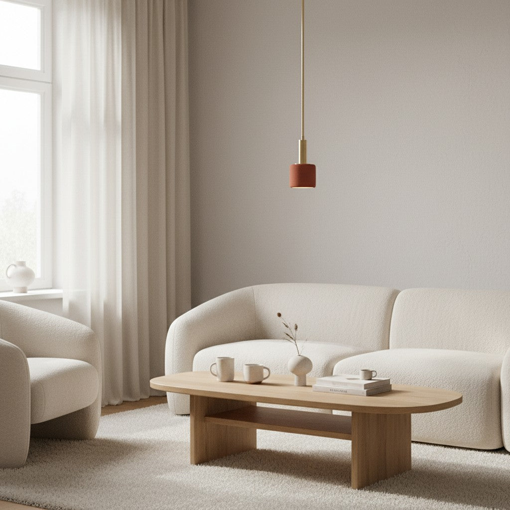 Cerova Modern Ivory Porcelain Pendant Light – Soft Organic Design for Kitchen Island