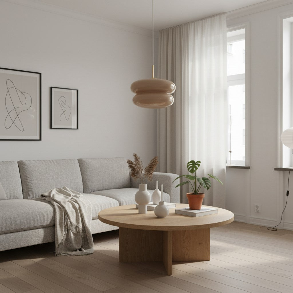 Opal Glass Pendant Lamp - Modern Hanging Lamp