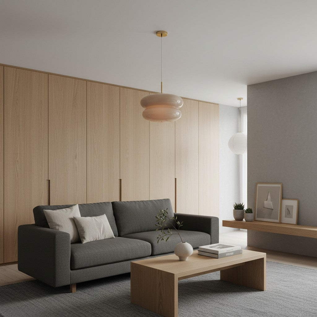 Opal Glass Pendant Lamp - Modern Hanging Lamp