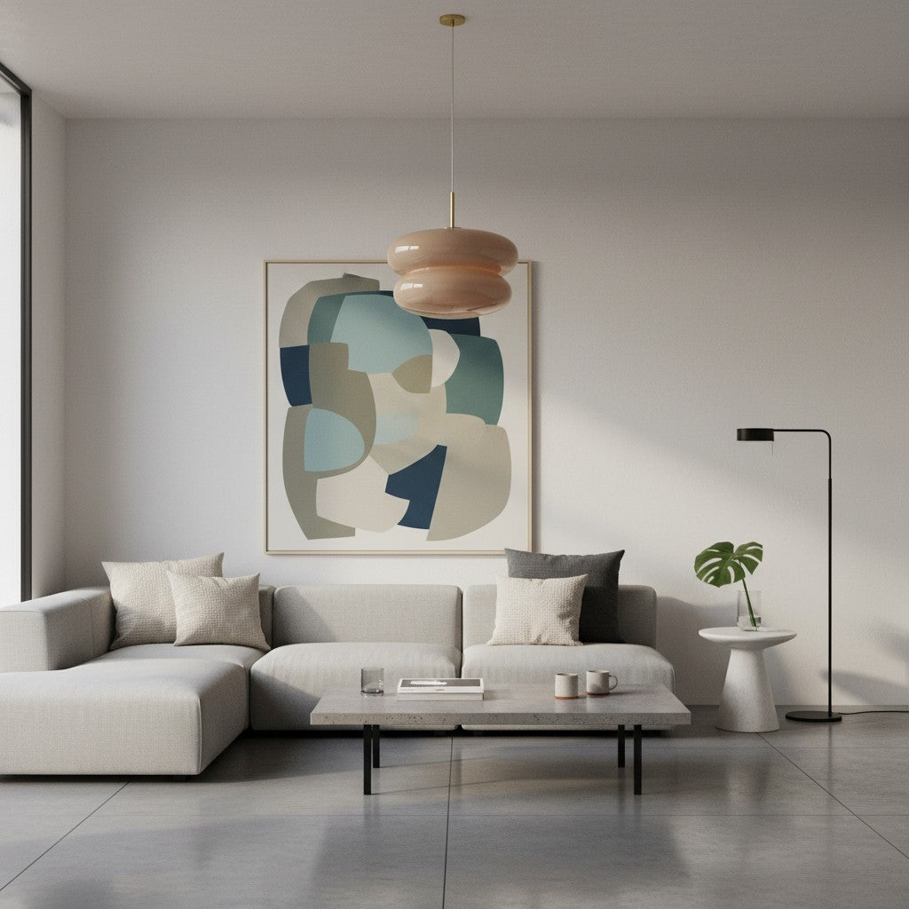 Opal Glass Pendant Lamp - Modern Hanging Lamp