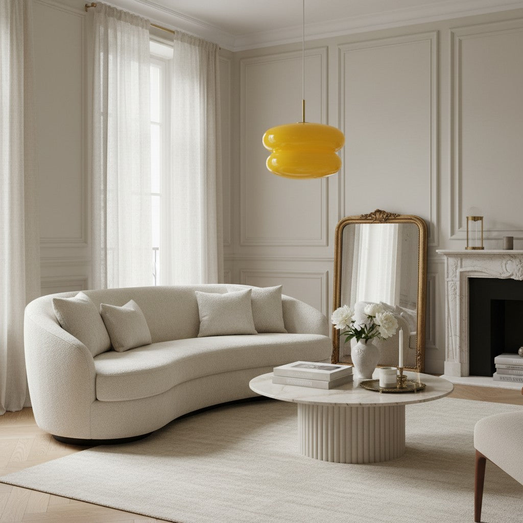 Opal Glass Pendant Lamp - Modern Hanging Lamp