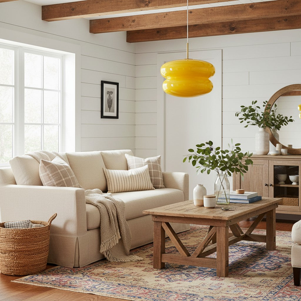 Opal Glass Pendant Lamp - Modern Hanging Lamp