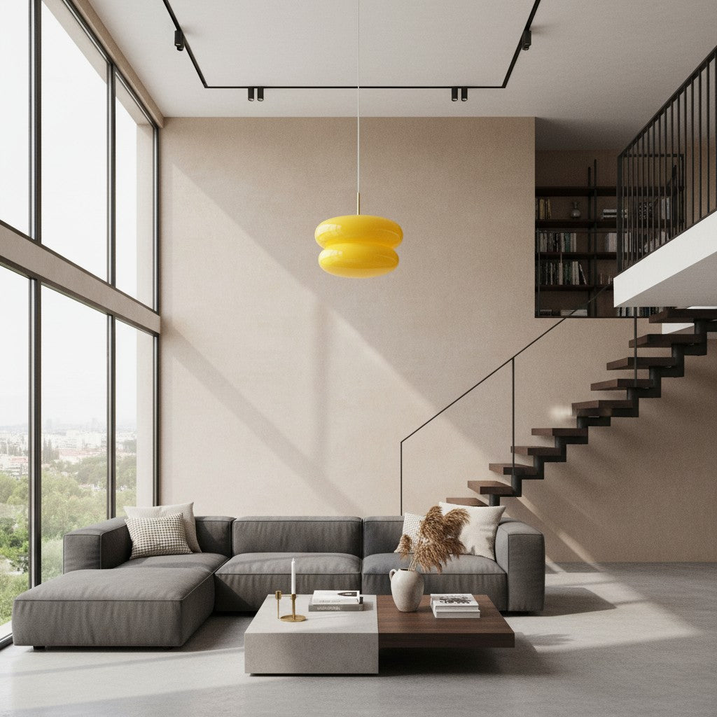 Opal Glass Pendant Lamp - Modern Hanging Lamp