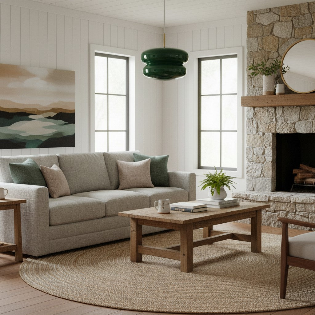 Opal Glass Pendant Lamp - Modern Hanging Lamp