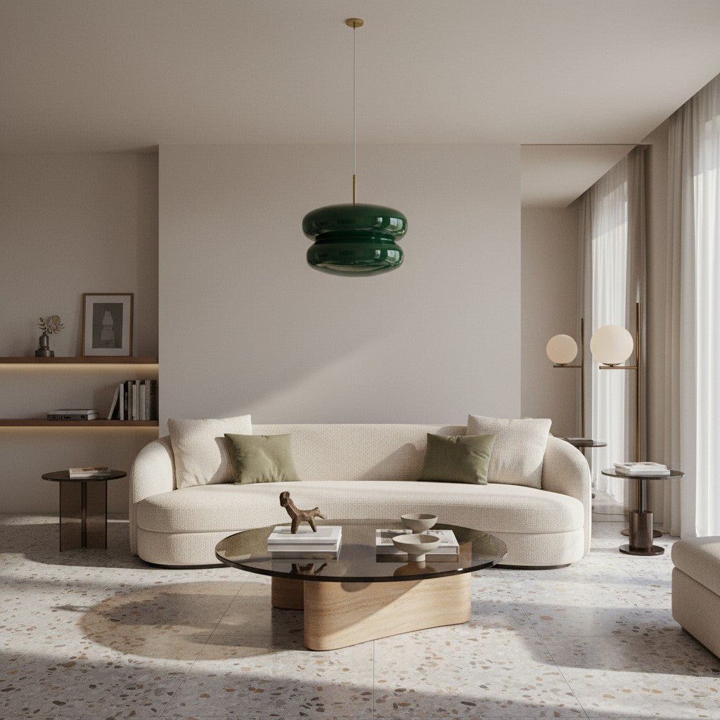 Opal Glass Pendant Lamp - Modern Hanging Lamp