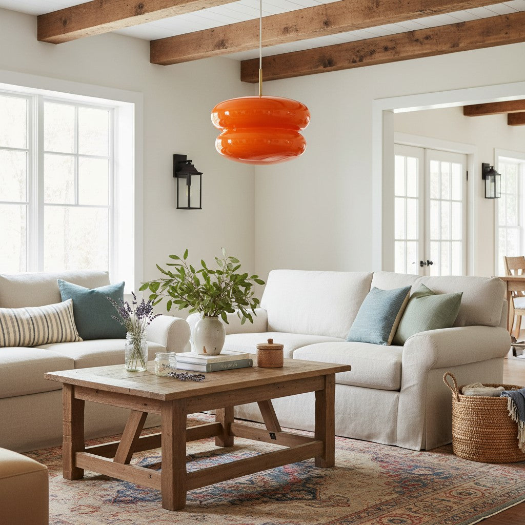 Opal Glass Pendant Lamp - Modern Hanging Lamp