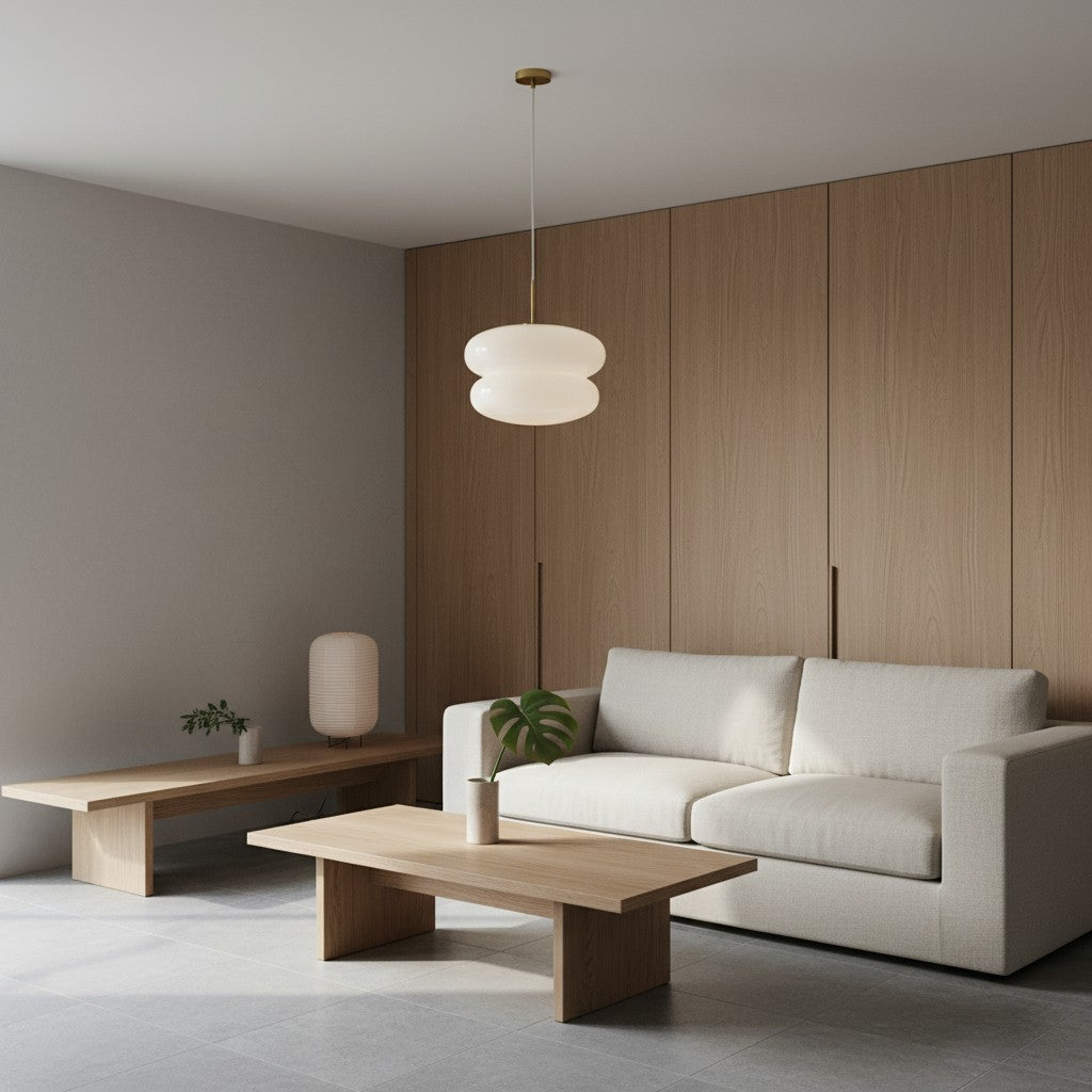 Opal Glass Pendant Lamp - Modern Hanging Lamp