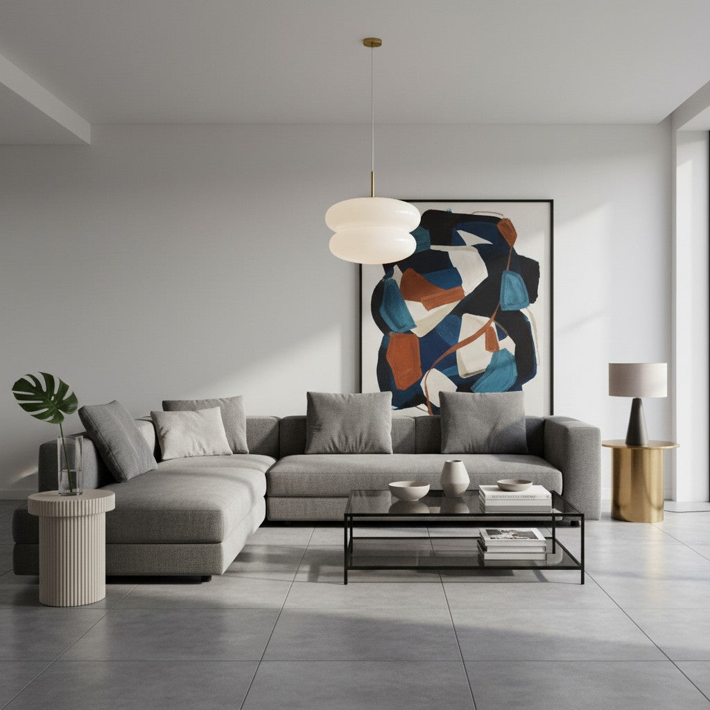 Opal Glass Pendant Lamp - Modern Hanging Lamp