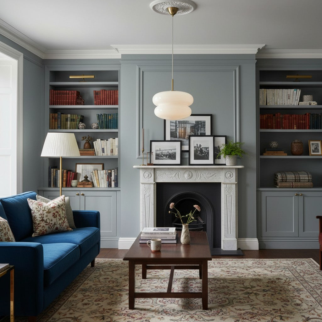 Opal Glass Pendant Lamp - Modern Hanging Lamp