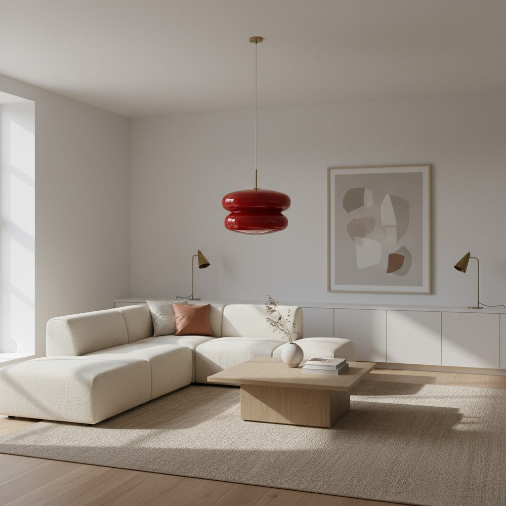 Opal Glass Pendant Lamp - Modern Hanging Lamp