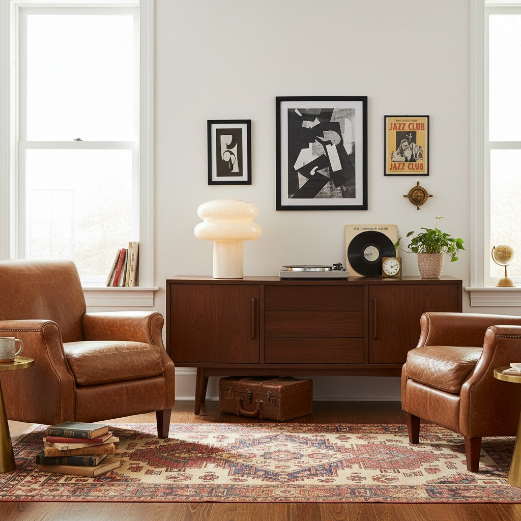 Small Opal Table Lamp - Mushroom Glass Lamp for Living Room