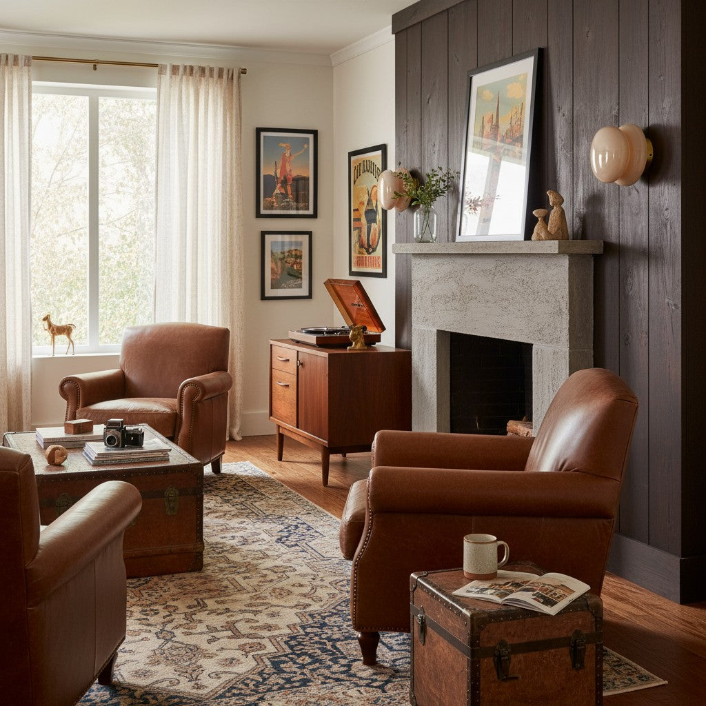 Vintage Opal Glass Wall Lamp - Classic Round Sconce for Living Room