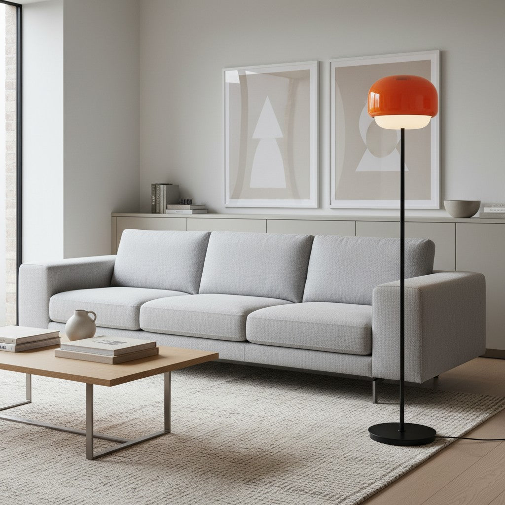 Clinco Modern Mushroom Floor Lamp - Colored Glass Design