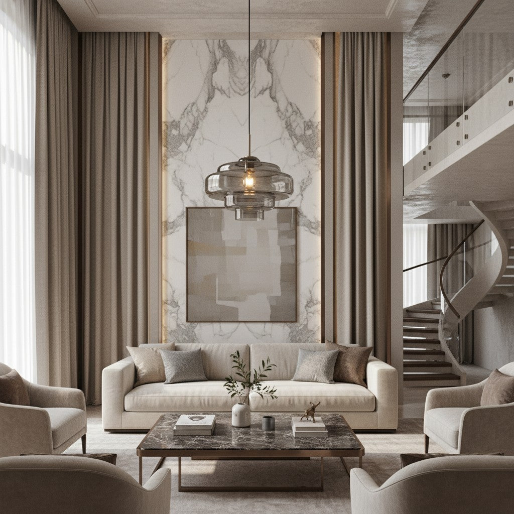 Koloro Millie Glass Pendant Light - Retro Style with Modern Elegance
