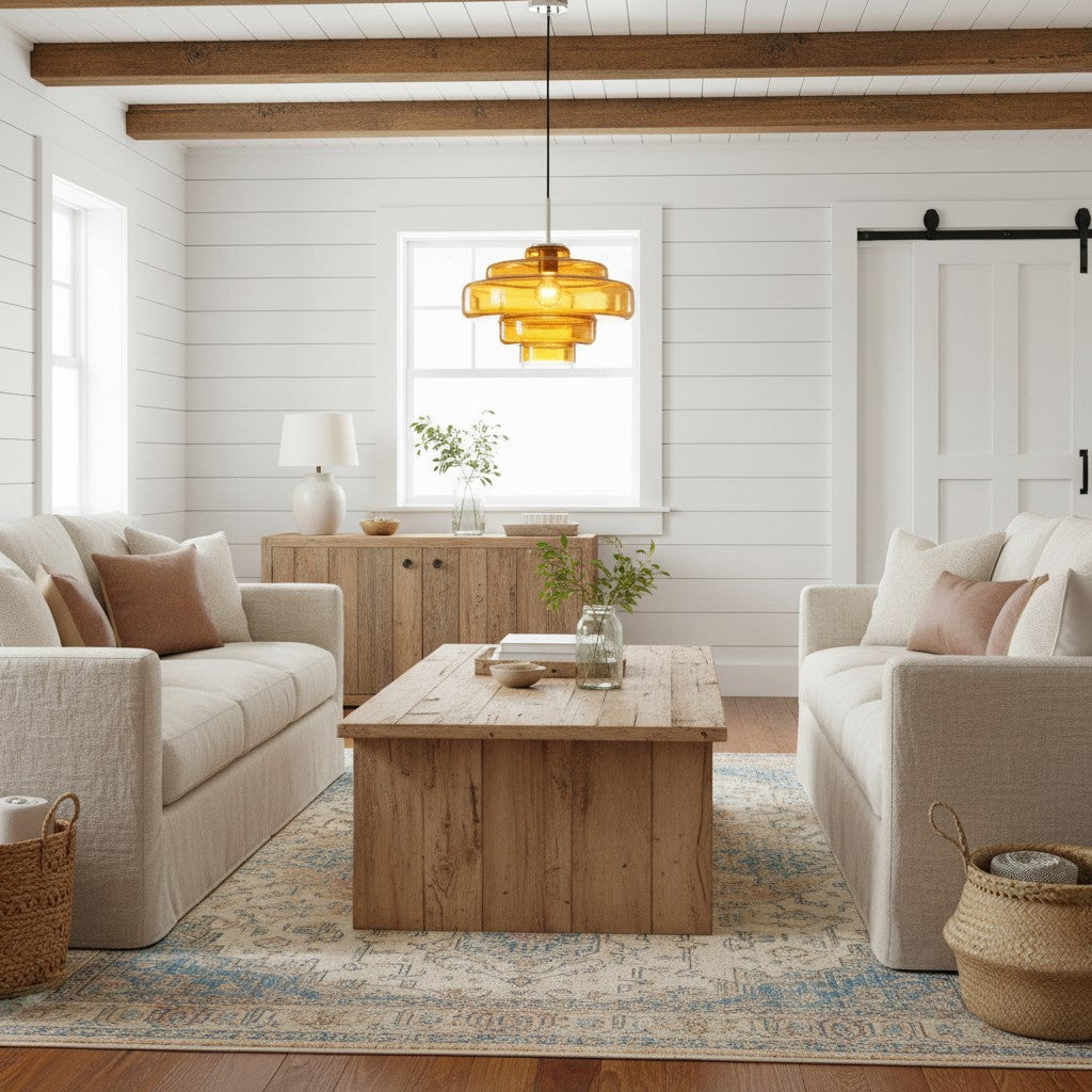 Koloro Millie Glass Pendant Light - Retro Style with Modern Elegance
