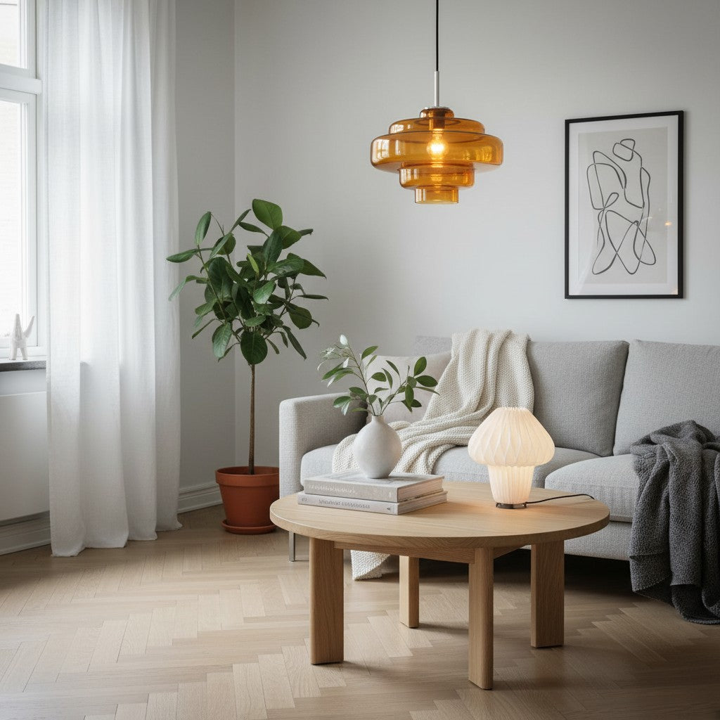 Koloro Millie Glass Pendant Light - Retro Style with Modern Elegance