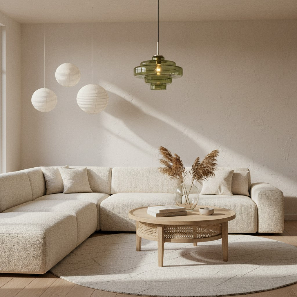 Koloro Millie Glass Pendant Light - Retro Style with Modern Elegance