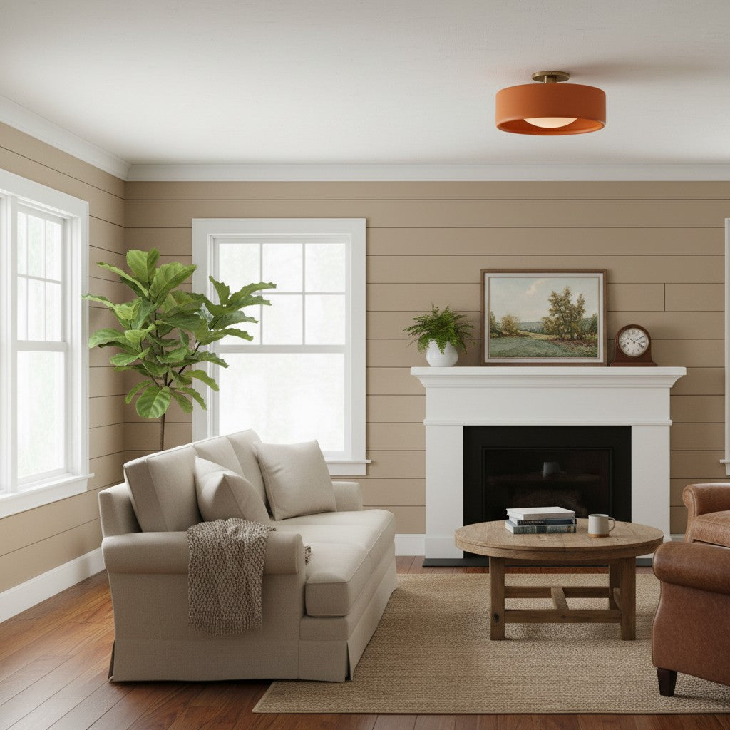 Cerova Modern Porcelain Flush Mount Ceiling Light– Elegant Ivory Shade